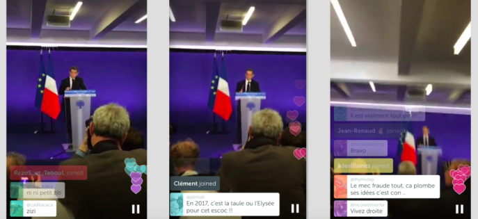 Le flux Periscope de Nicolas Sarkozy dimanche 29 mars 2015 (capture Slate.fr)